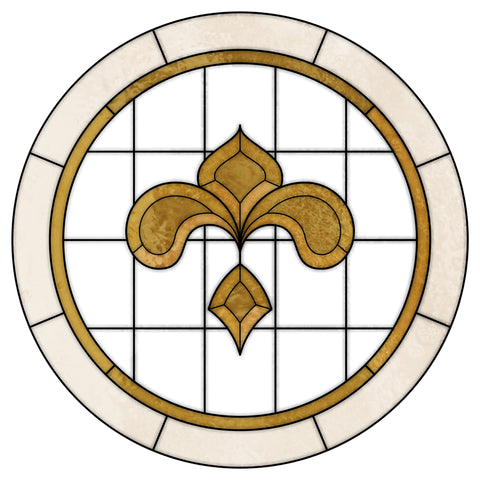 Art Nouveau Leaf Motif Stained Glass Window Film – Made to Measure