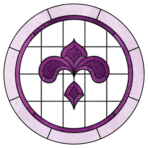 Art Nouveau Leaf Motif Stained Glass Window Film – Made to Measure