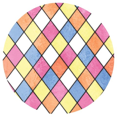 Multicoloured Diamond Seamless Stained Glass Window Film