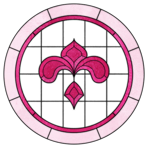 Art Nouveau Leaf Motif Stained Glass Window Film – Made to Measure
