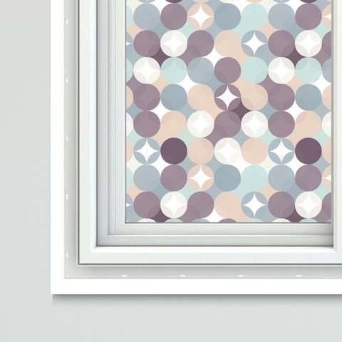 Coloured Pattern Window Film Sheets Momo