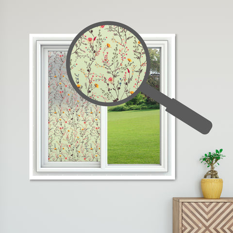 Coloured Pattern Window Film Sheets Yuzu