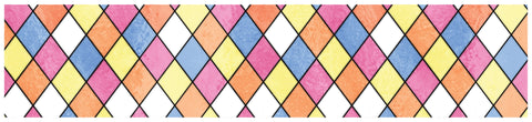 Multicoloured Diamond Seamless Stained Glass Window Film