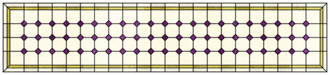 Late Victorian Diamond Lattice Stained Glass Window Film – Made to Measure