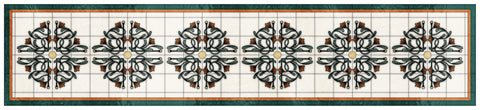 Art Nouveau Floral Stained Glass Window Film – Decorative Privacy Film