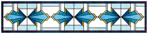 Art Nouveau Leaf Motif Stained Glass Window Film – Made to Measure