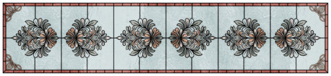 Art Nouveau Decorative Stained Glass Window Film – Soft Pink Privacy Film