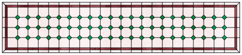 Late Victorian Diamond Lattice Stained Glass Window Film – Made to Measure