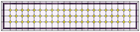 Late Victorian Diamond Lattice Stained Glass Window Film – Made to Measure