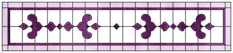Art Nouveau Leaf Motif Stained Glass Window Film – Made to Measure