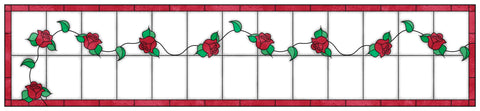 Climbing Rose Stained Glass Window Film – Custom Made to Measure