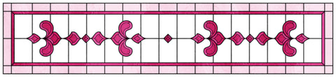 Art Nouveau Leaf Motif Stained Glass Window Film – Made to Measure