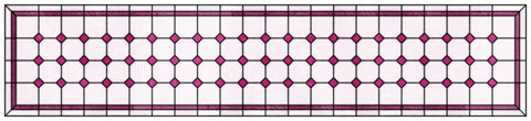 Late Victorian Diamond Lattice Stained Glass Window Film – Made to Measure