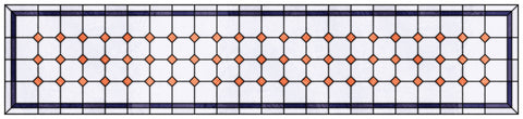 Late Victorian Diamond Lattice Stained Glass Window Film – Made to Measure