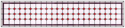Late Victorian Diamond Lattice Stained Glass Window Film – Made to Measure