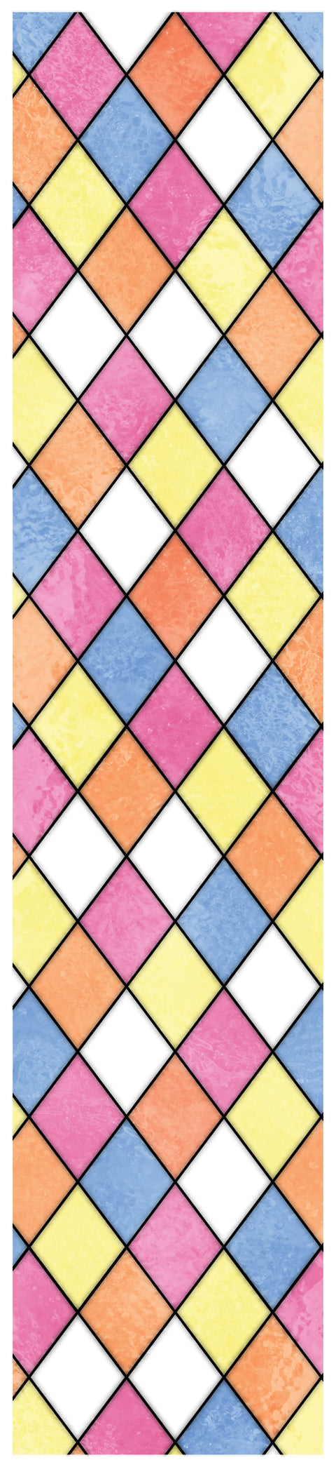 Multicoloured Diamond Seamless Stained Glass Window Film