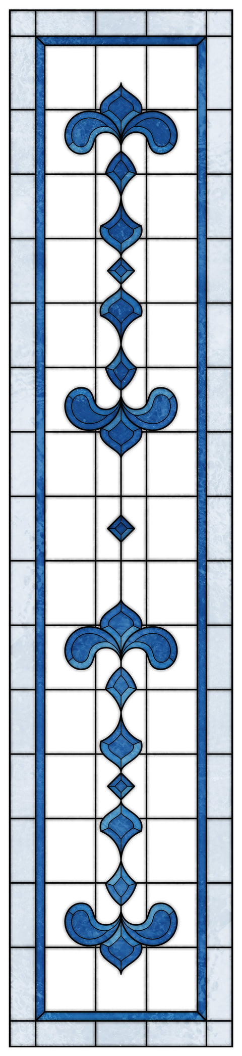 Art Nouveau Leaf Motif Stained Glass Window Film – Made to Measure
