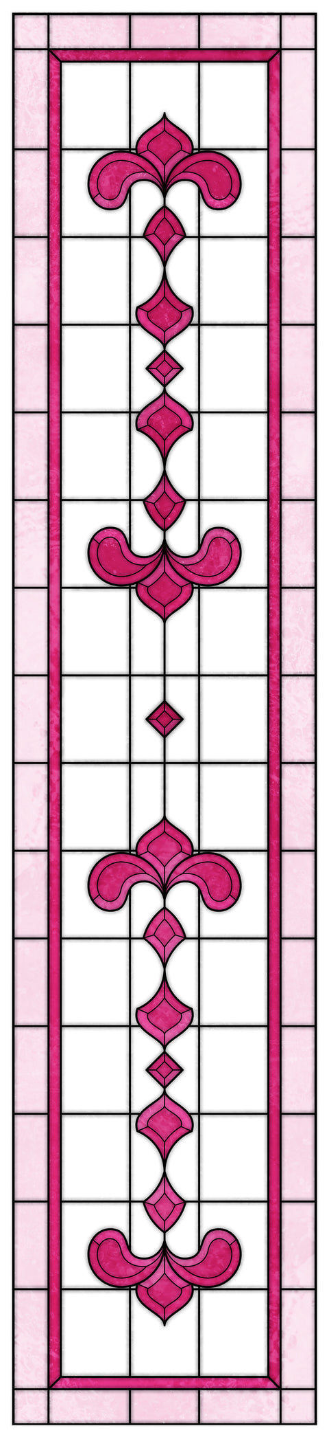 Art Nouveau Leaf Motif Stained Glass Window Film – Made to Measure