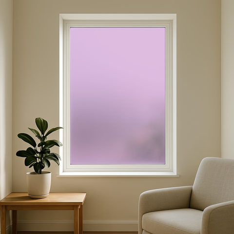 Plain Pink Frosted Window Film