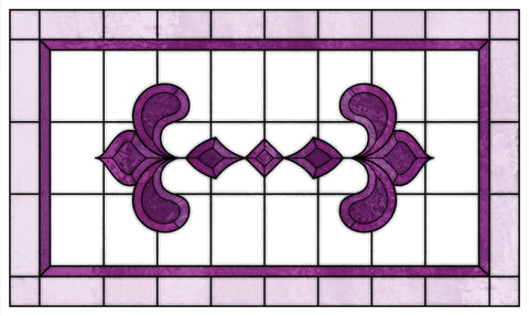 Art Nouveau Leaf Motif Stained Glass Window Film – Made to Measure