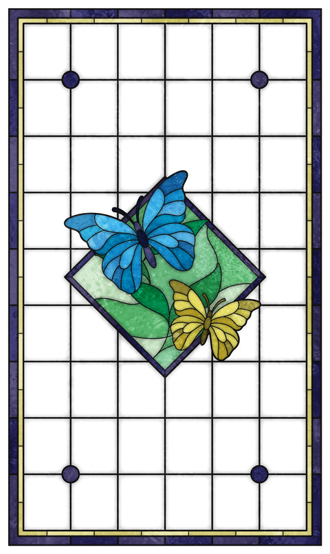Butterfly Stained Glass Window Film – Custom Made to Measure