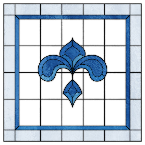 Art Nouveau Leaf Motif Stained Glass Window Film – Made to Measure