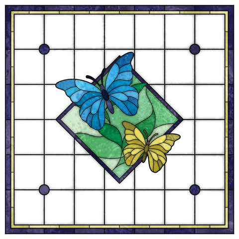 Butterfly Stained Glass Window Film – Custom Made to Measure