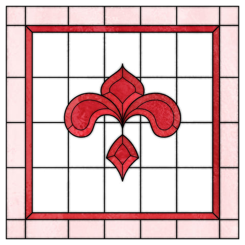 Art Nouveau Leaf Motif Stained Glass Window Film – Made to Measure