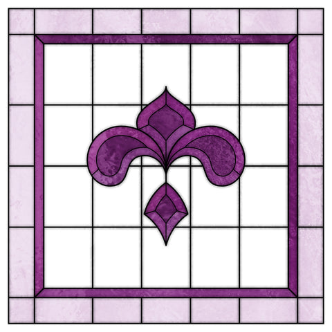 Art Nouveau Leaf Motif Stained Glass Window Film – Made to Measure