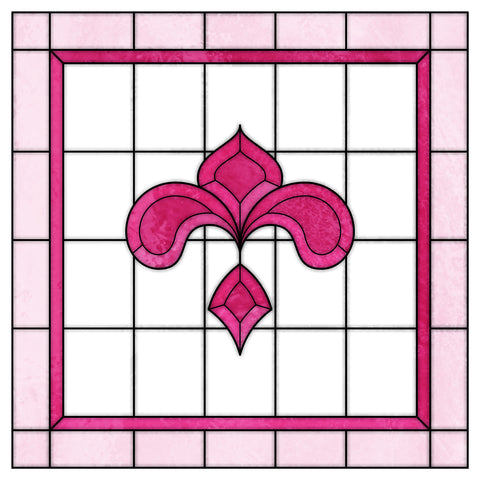 Art Nouveau Leaf Motif Stained Glass Window Film – Made to Measure
